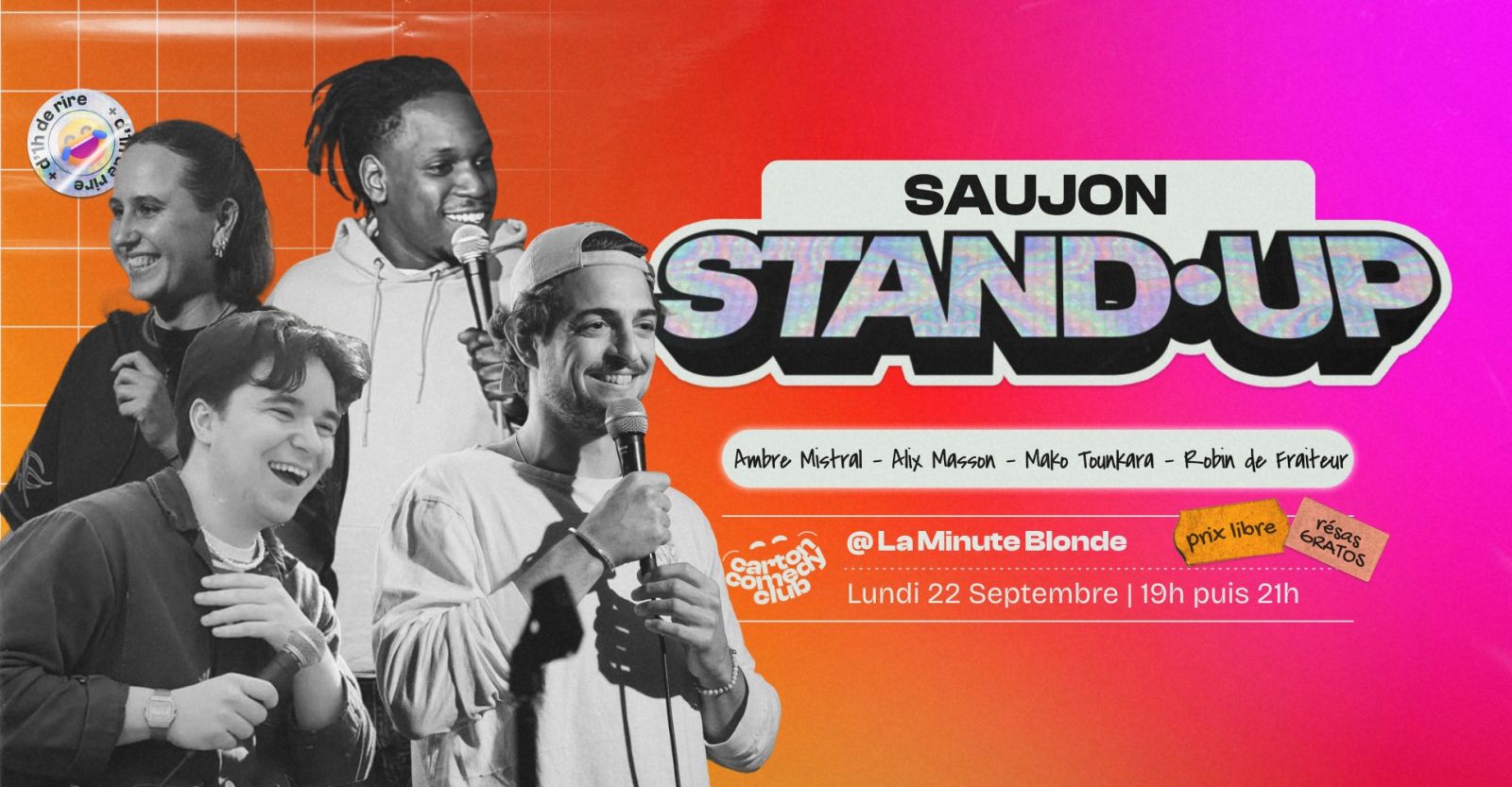 Carton Comedy Night : Ambre Mistral, Alix Mass ...