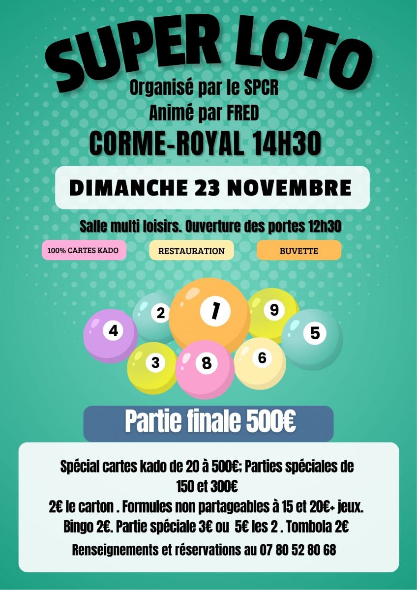 Super loto spécial cartes KADO