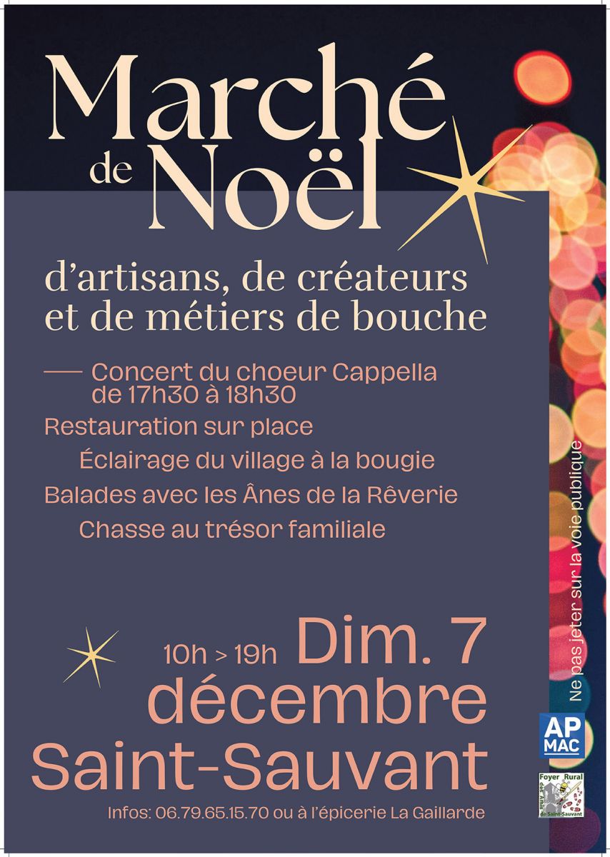 Marché de Noël et concert magiques à Saint-Sauvant