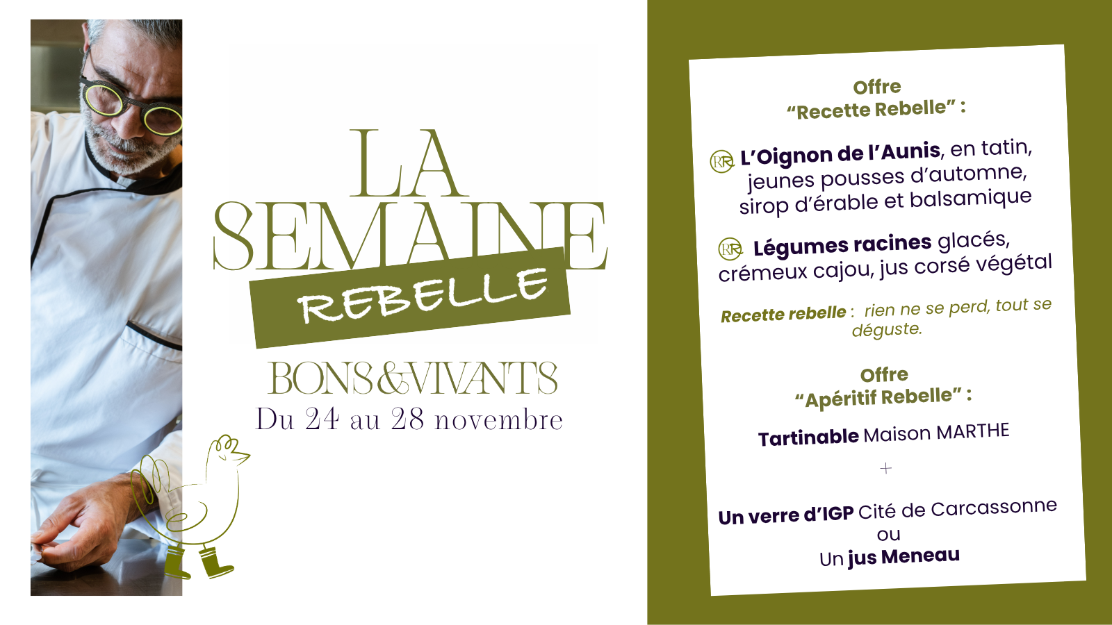 La Semaine Rebelle au Restaurant GAEE