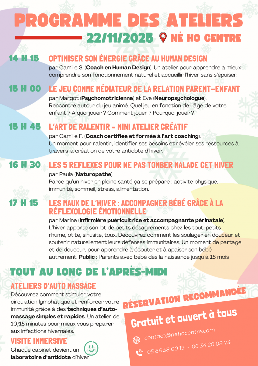 Portes Ouvertes – “Antidote d’Hiver” au Né Ho  ...
