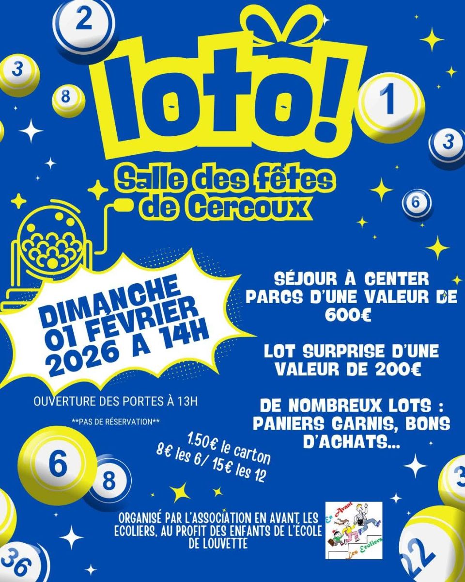 Loto de l'association En avant les écoliers