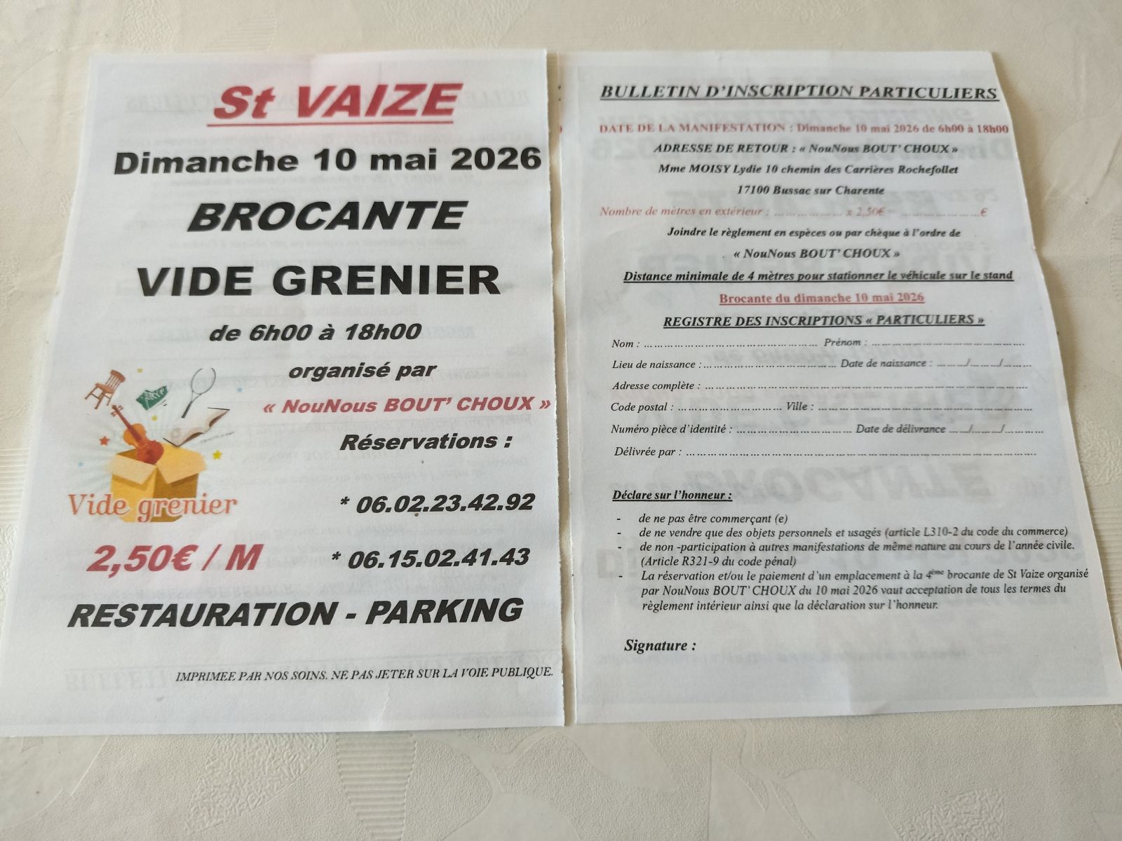 Brocante vide-grenier