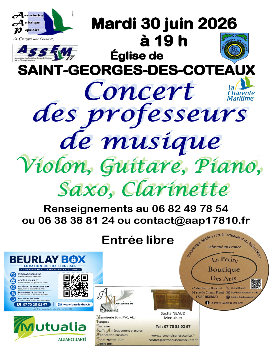 Concert des professeurs de musique de Saint-Ge ...