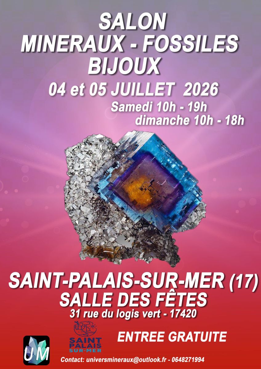 Salon minéraux, fossiles, bijoux de créateur.