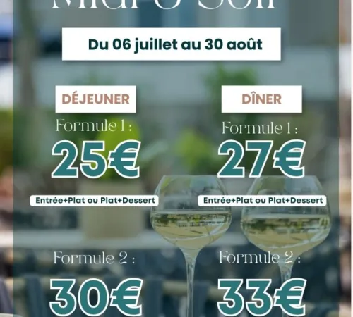 Menu du Jour à Petit Prix du 06 Juillet au 30 Août : Déjeunez et Dînez Gourmand sans Vous Ruiner à La Rochelle