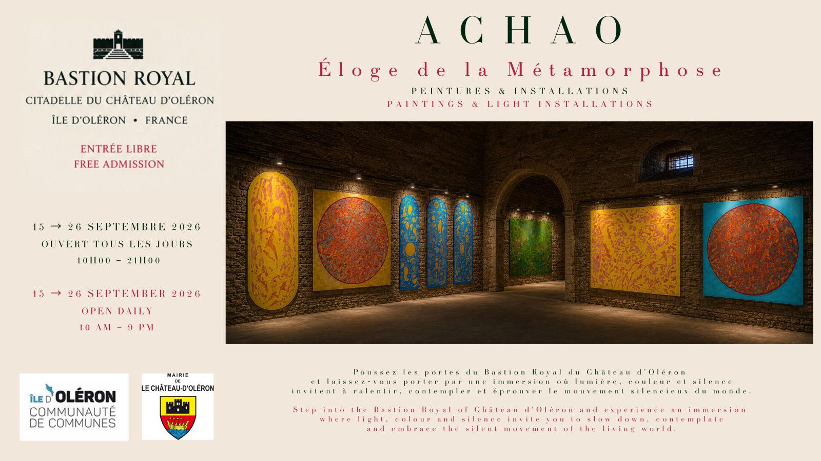 Achao présente 'Eloge de la métamorphose'
