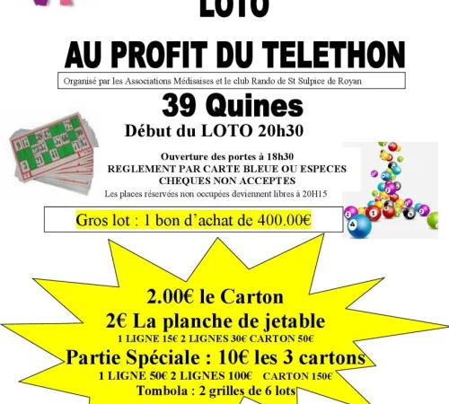 LOTO AU PROFIT DU TELETHON