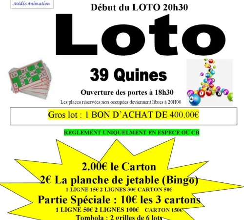 LOTO ANNUEL DE MEDIS ANIMATION