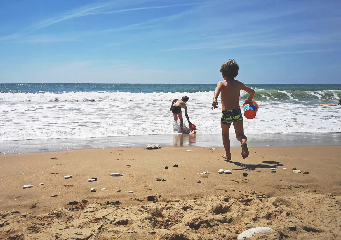 family beach