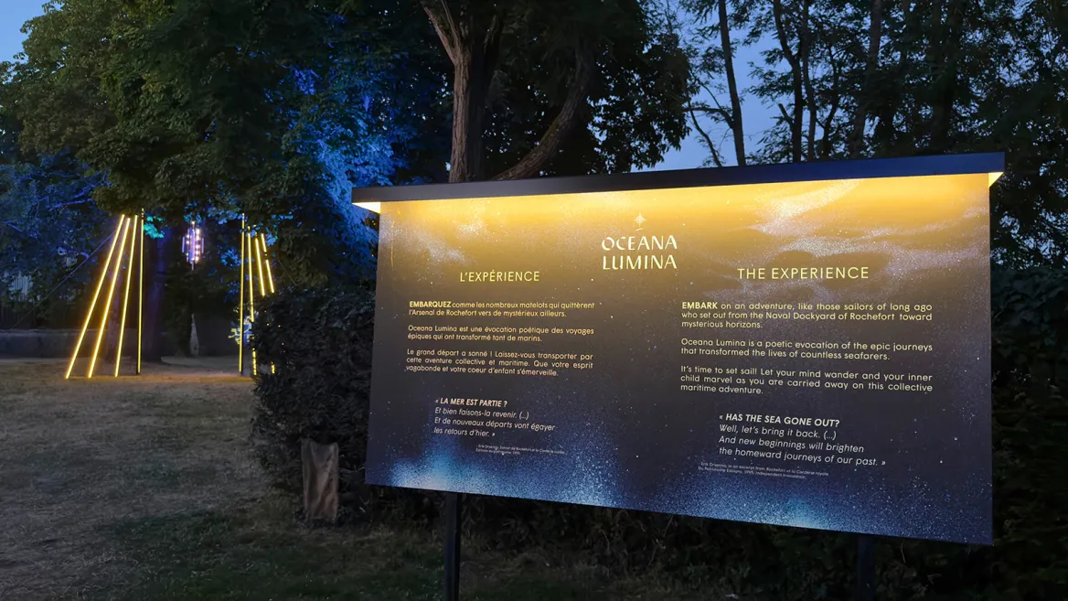 Oceana Lumina panneau explicatif