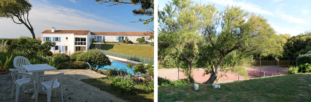 Terrasse de la salle de ping-pong et tennis