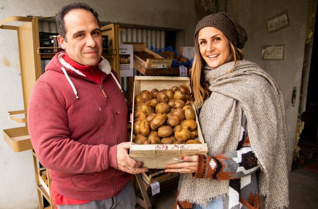 Nous repartons avec notre kilo de kiwis à savourer