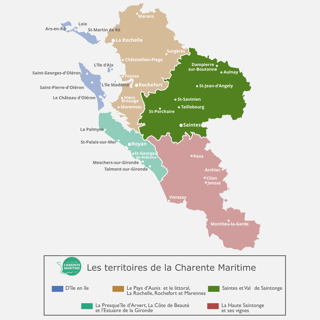 Carte Charente Maritime Val de Saintonge